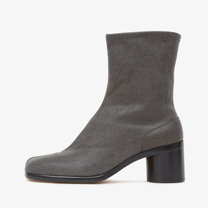 Dark Grey Calf Leather Boots - Arno Conti Shoe