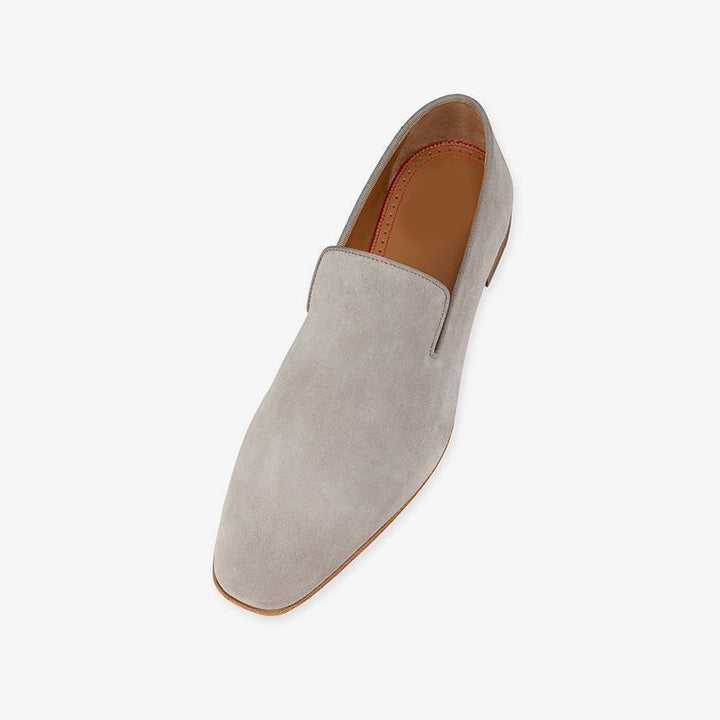 Flat Loafers Suede Men Veau Velours Grey - ARNO CONTI