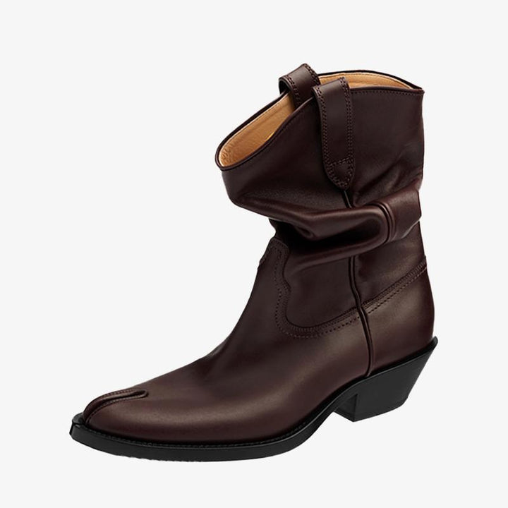 Classic Almond Toe Calf Leather Boots - Arno Conti Shoe