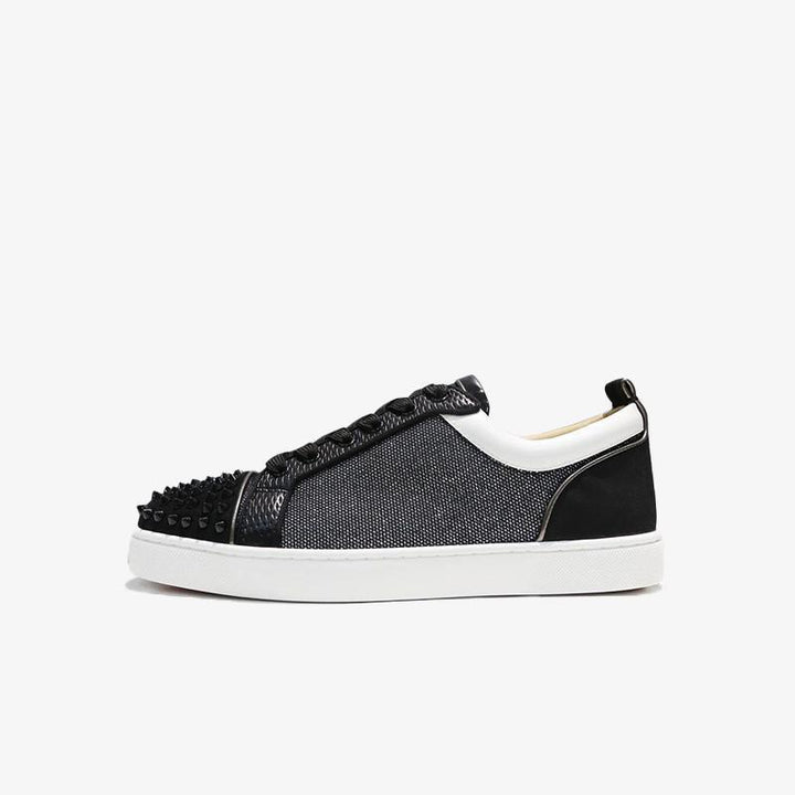 Spiked Mesh and Leather Sneakers - ARNO CONTI