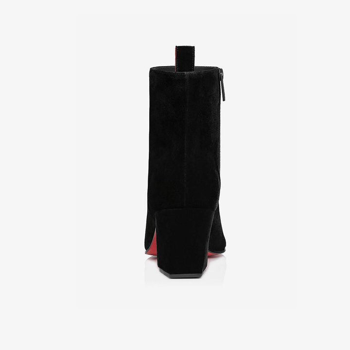 High Heel Black Suede Boots - ARNO CONTI