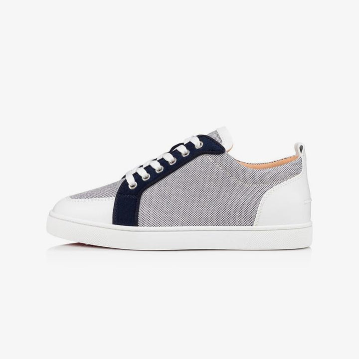Vintage Canvas Leather Sneaker Navy - ARNO CONTI