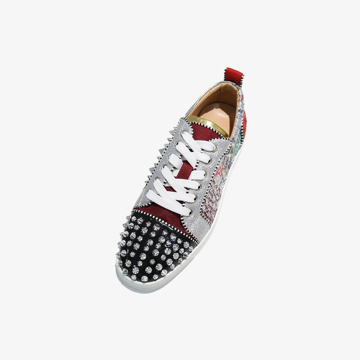 Studded Multicolor Patchwork Sneakers - ARNO CONTI