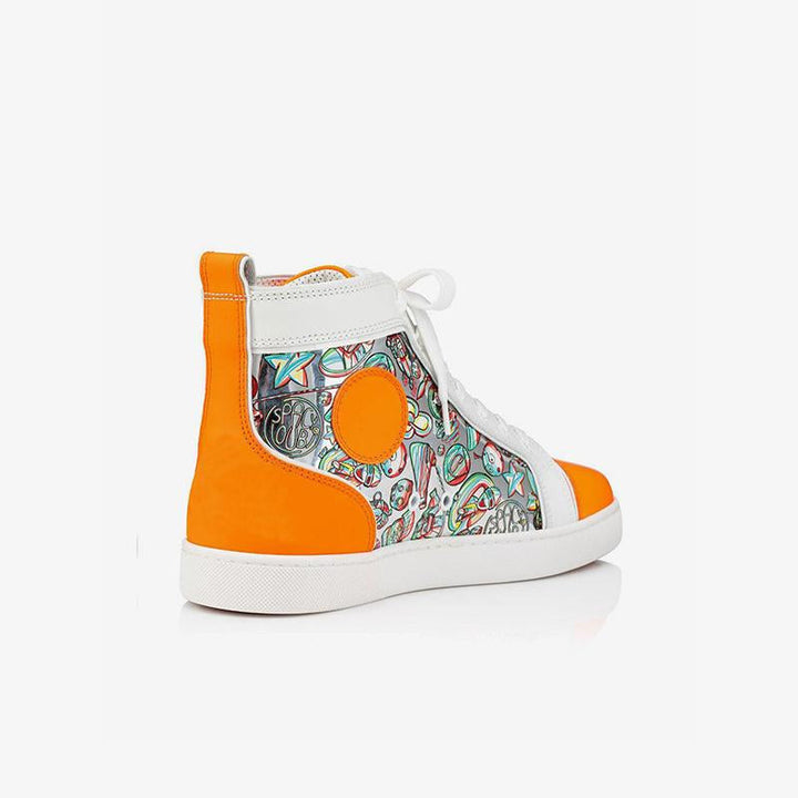 Sneakers Orange Artwork Printed - ARNO CONTI