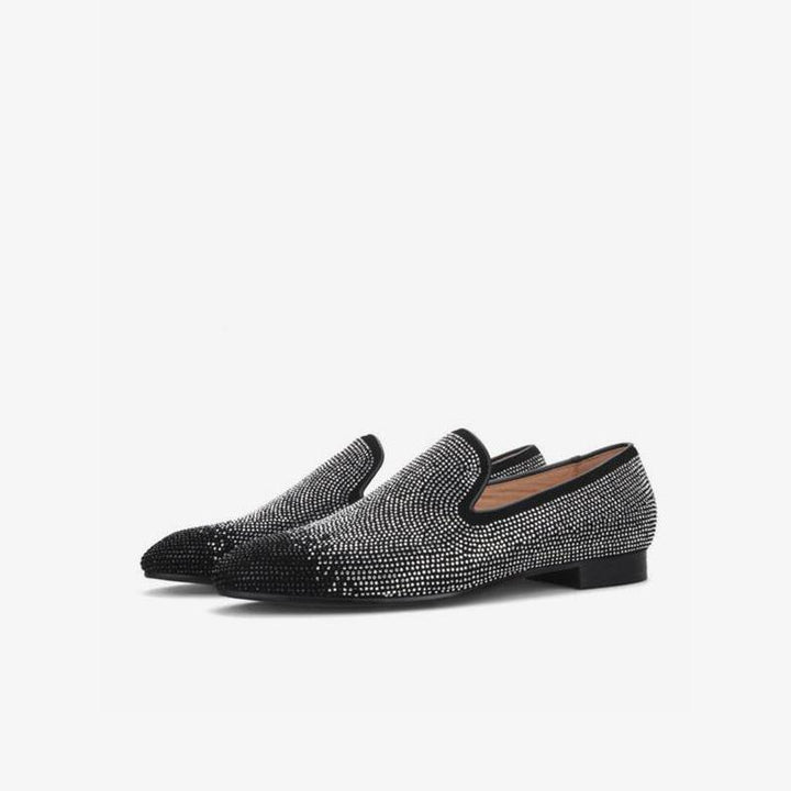 Loafer Black& Silver Crystal Rhinestones - Arno Conti Shoe