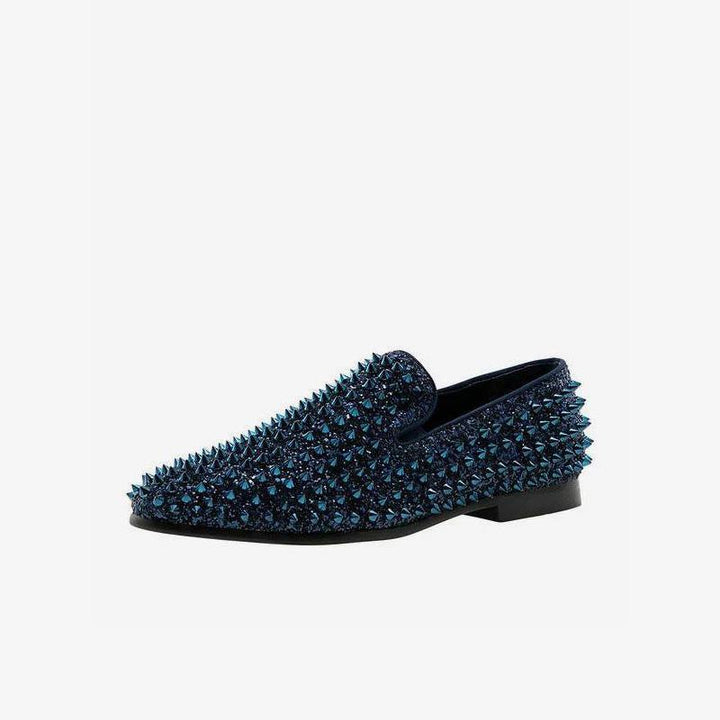 Sequined Glitter Spikes Rivets Loafer - ARNO CONTI