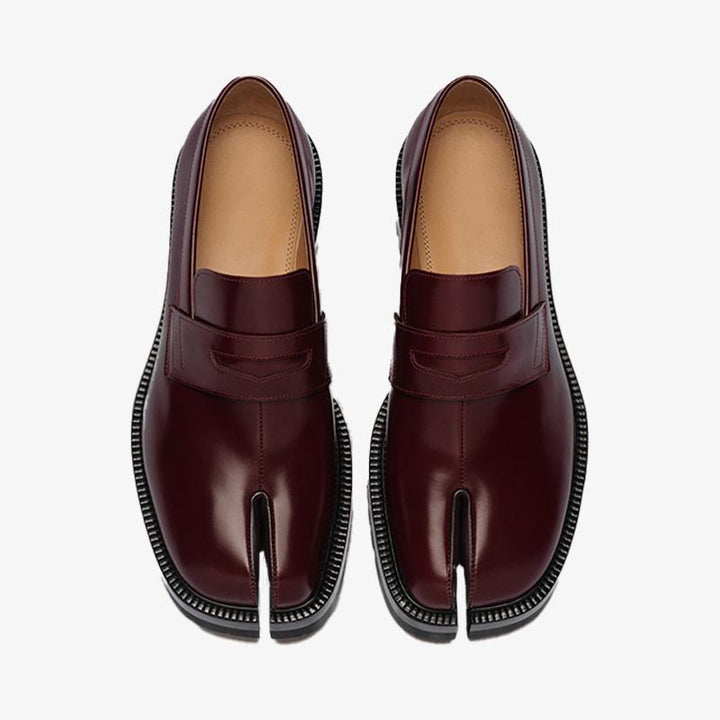 Brushed Split-Toe Chunky Loafers - Arno Conti Shoe