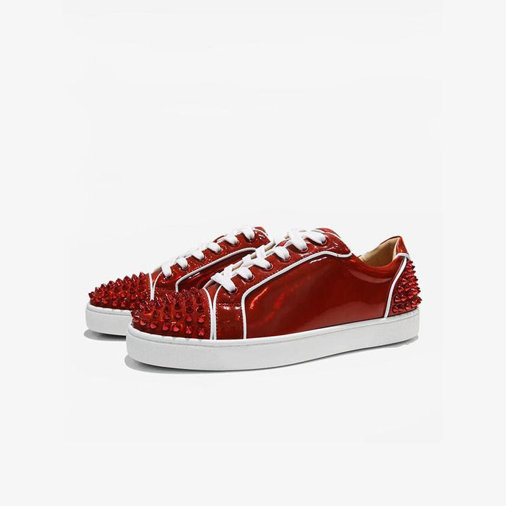 Striking Red Studded Sneakers - ARNO CONTI