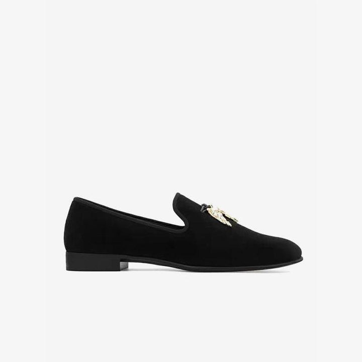 Loafers with Metallic Insect Accents - Arno Conti Shoe