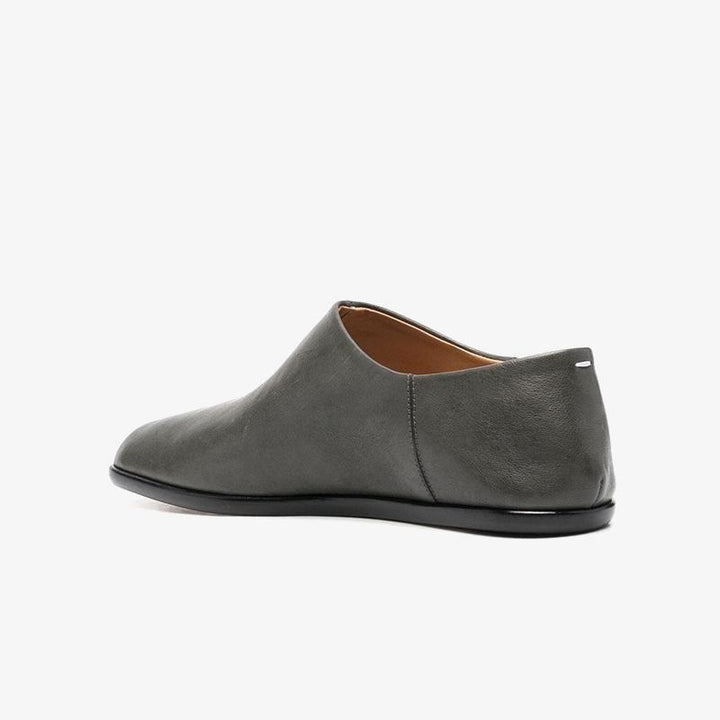Dark Grey Slip-On Leather Loafers - Arno Conti Shoe