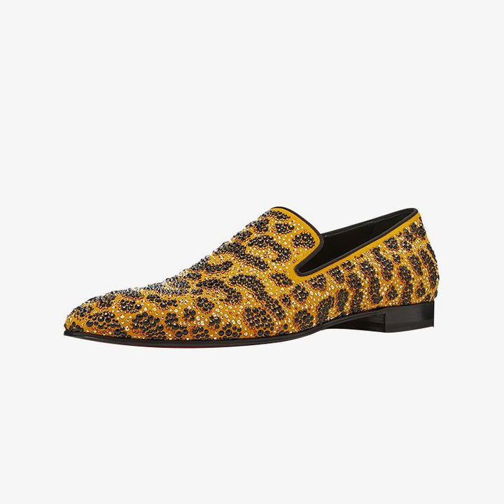 Men's Crystal-Embellished Calf Leather Loafers - ARNO CONTI