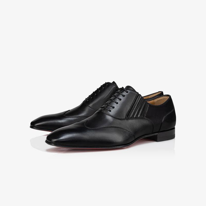 Black Layout Cut Lace-up Shoes - ARNO CONTI