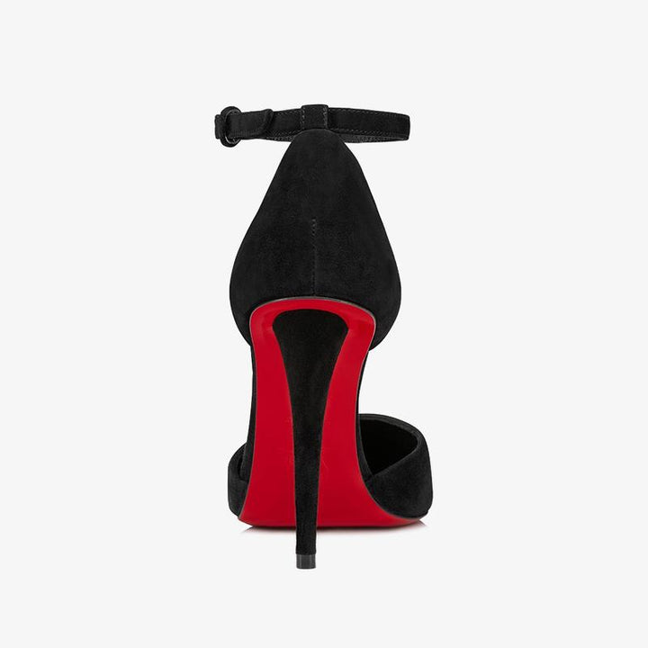 Trendy Black Velvet Stiletto Pumps - ARNO CONTI
