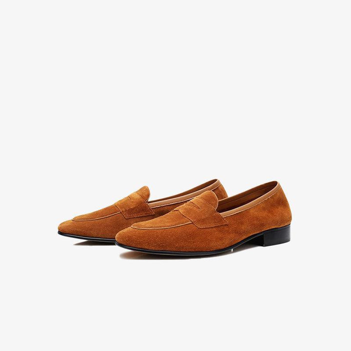 Classic Suede Penny Loafers - Arno Conti Shoe