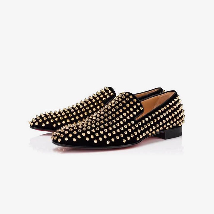 Trendy Spiked Rivets Studded Loafers - ARNO CONTI