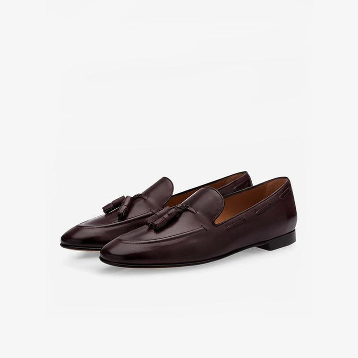 Refined Leather Tassel Loafers - Arno Conti Shoe