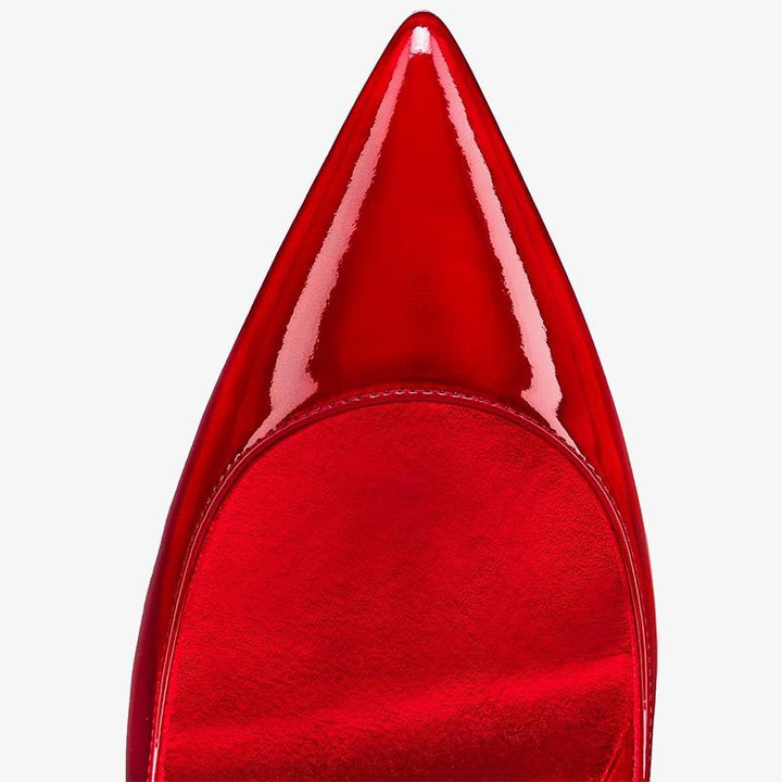 Red Patent Stiletto Pump Sparkling Sole - ARNO CONTI