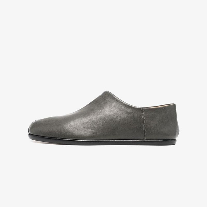 Dark Grey Slip-On Leather Loafers - Arno Conti Shoe