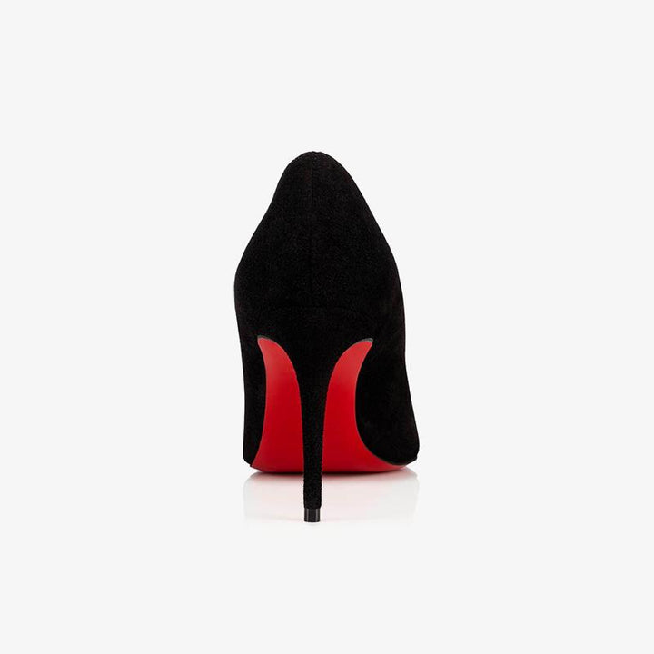 Black Calf Suede Pointed Toe Pumps - ARNO CONTI