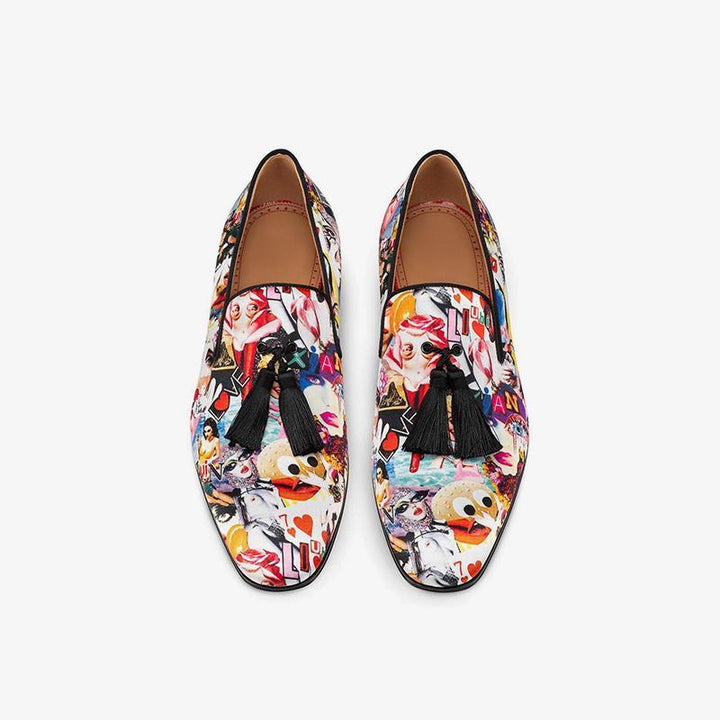 Vibrant Graffiti-Inspired Loafers - ARNO CONTI