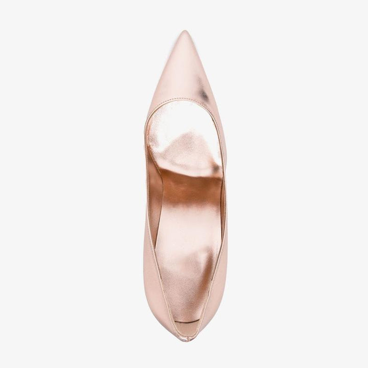 Rose Gold Leather Pump - ARNO CONTI