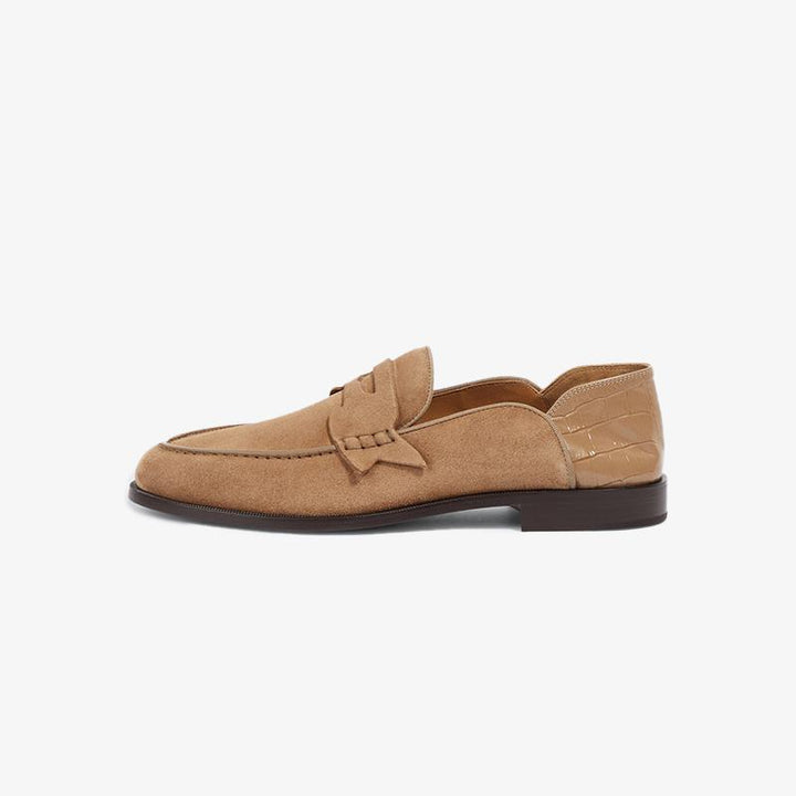 Suede Penny No Back Loafers Slip On Shoes - ARNO CONTI