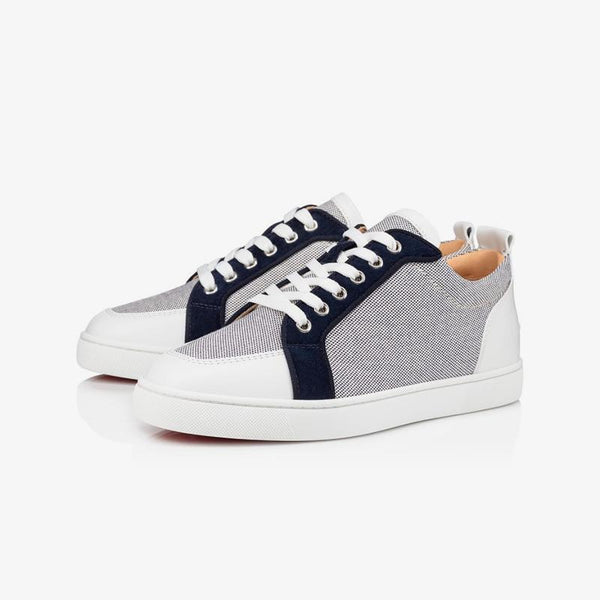 Vintage Canvas Leather Sneaker Navy - ARNO CONTI