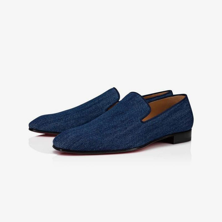 Denim Slip On Cotton Loafers Casual Flat - ARNO CONTI