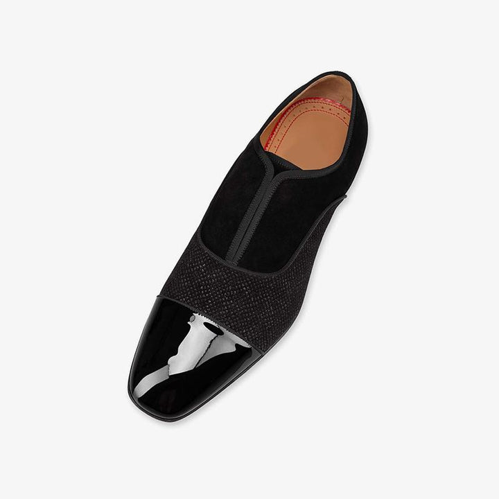 Fabric Patent Suede Loafers Male Shoes - ARNO CONTI
