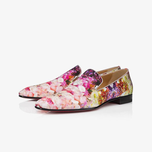 Flat Multicolor Loafers Flower Slip-ons - ARNO CONTI