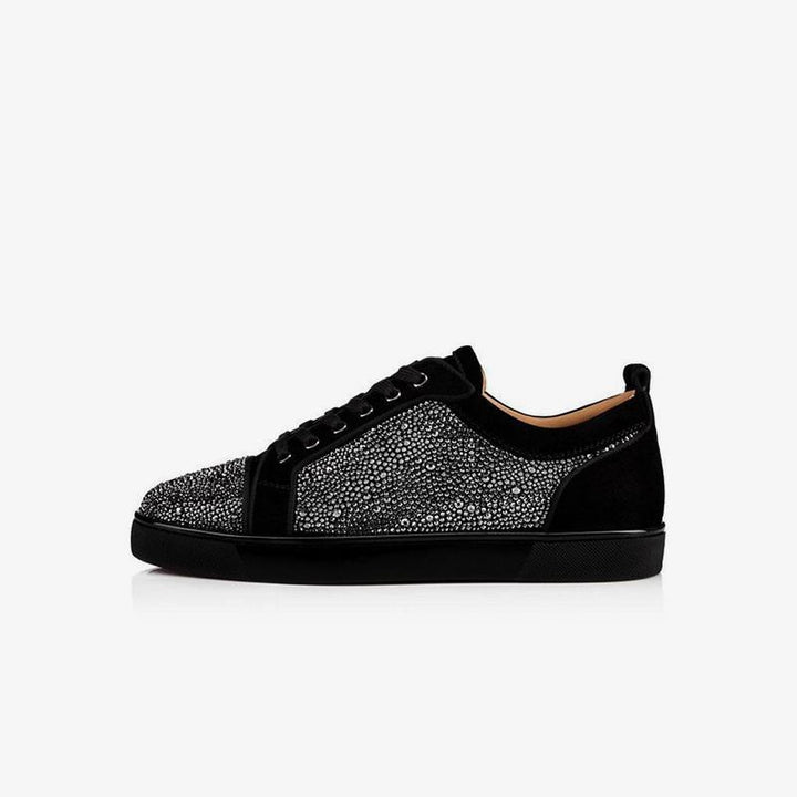 Leather Rhinestones Artwork Sneakers - ARNO CONTI