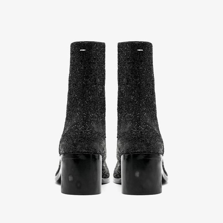 Split-Toe Glitter Ankle Boots - Arno Conti Shoe