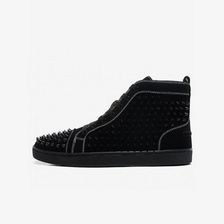 Rivet Sneakers Suede Spike High Top - ARNO CONTI
