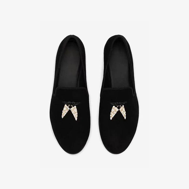 Loafers with Metallic Insect Accents - Arno Conti Shoe