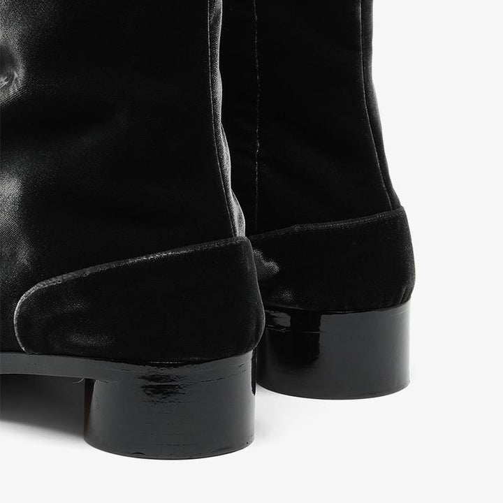 Velvet Split-Toe Ankle Boots - Arno Conti Shoe