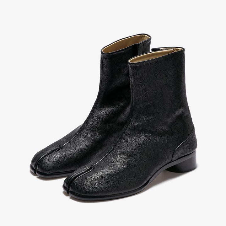 Grained Leather Boots 30 mm Heel Unisex - Arno Conti Shoe