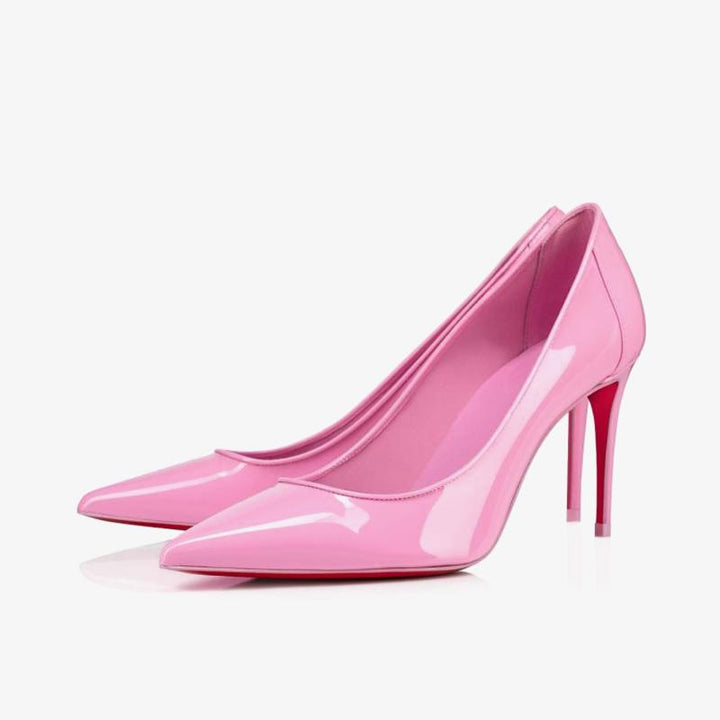 Pink Patent Leather Confetti Pumps - ARNO CONTI