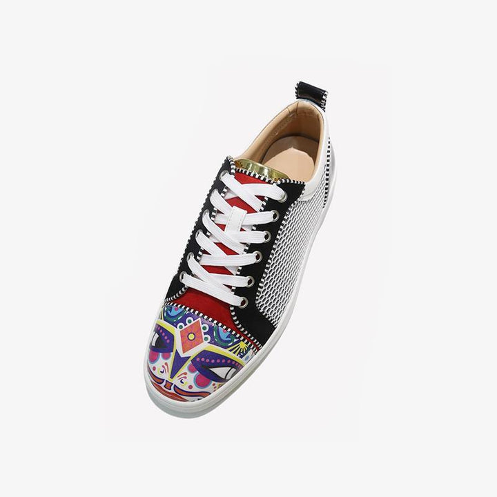 Vibrant Patterned Low-Top Sneakers - ARNO CONTI