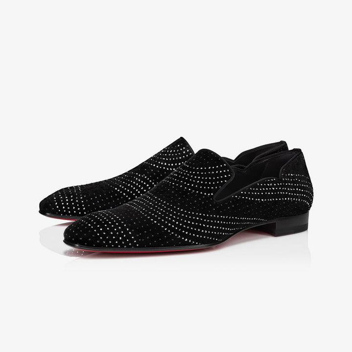 Velvet Strass Men Shoes Calf Loafers - ARNO CONTI