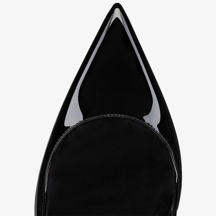 Black Patent Ankle Strap Pumps - ARNO CONTI