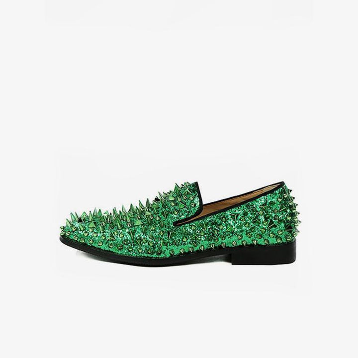 Mens Spike Loafers shoes Glitter - Arno Conti Shoe