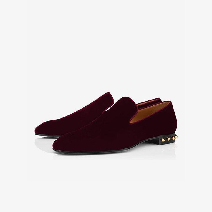 Suede Loafers with Metal Studs - ARNO CONTI
