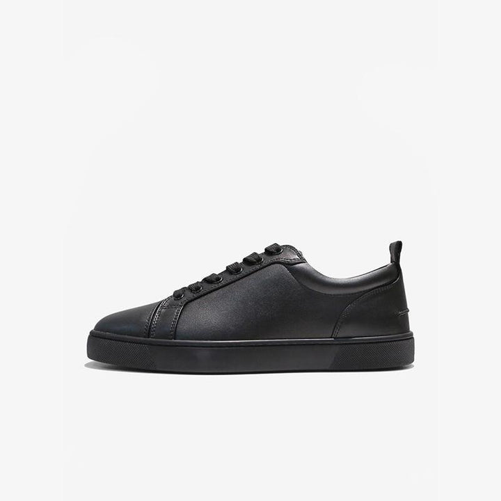 Sleek Black Leather Low-Top Sneakers - ARNO CONTI