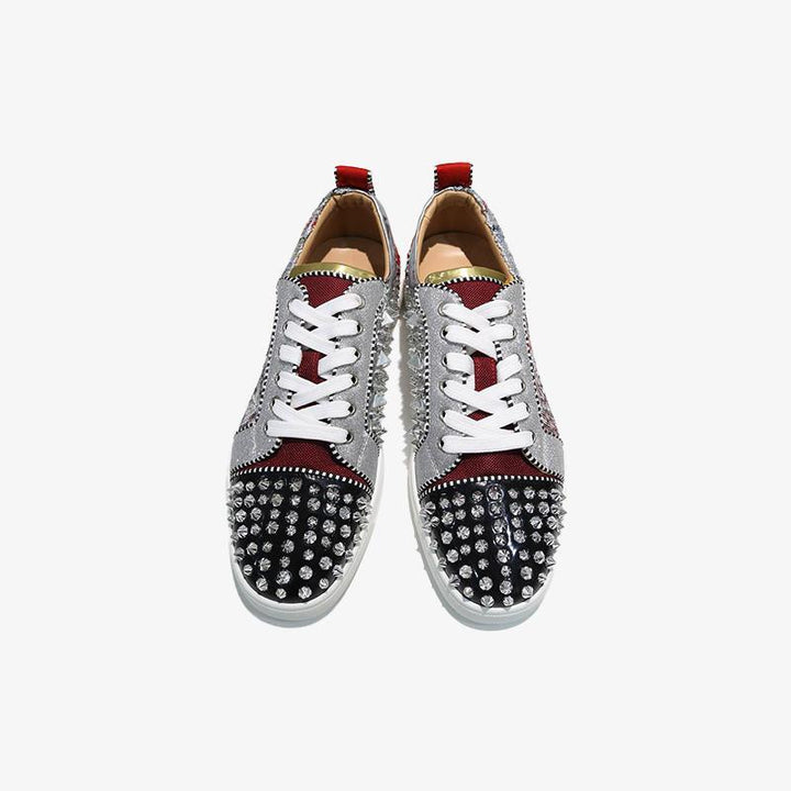 Studded Multicolor Patchwork Sneakers - ARNO CONTI