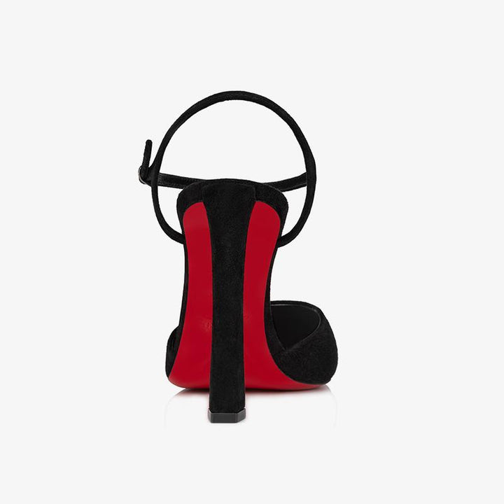 Unique Black Suede Leather Stiletto Pumps - ARNO CONTI