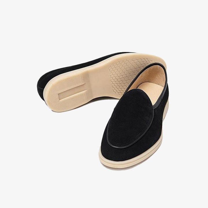 Slip-On Round Toe Cowhide Shoes - Arno Conti Shoe