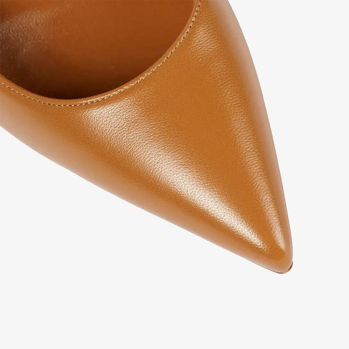 Camel Brown Pointed-Toe Pump - ARNO CONTI