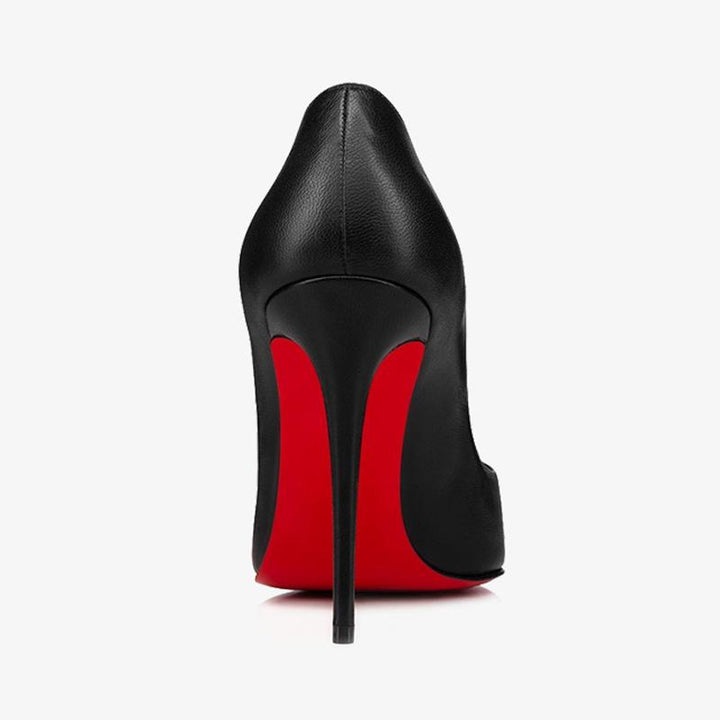 Luxurious Black Calf Leather Stiletto Pump - ARNO CONTI