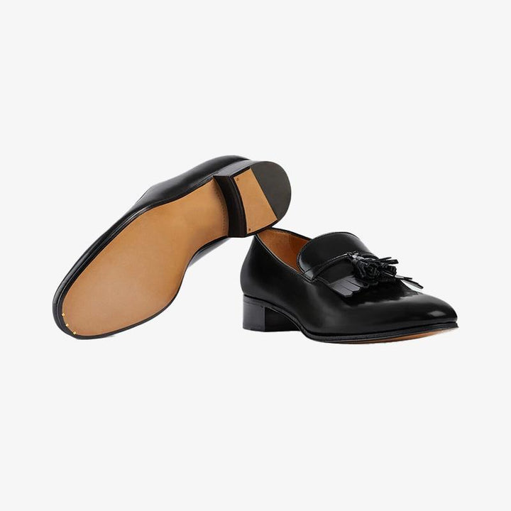 Leather Loafers with Tassel Detail - Arno Conti Shoe