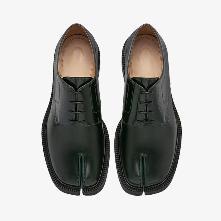 Dark Green Split-toe Laced Brogue Shoes - Arno Conti Shoe